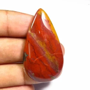 Pietra Preziosa Pietra Preziosa Lucidata Pera Liscia Cabochon Rosso Naturale 43x23 mm BO-145 - Foto 1 di 9