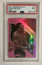 2021 Panini Chronicles Elite PINK SP UFC Kevin Holland RC PSA 9 Low Pop