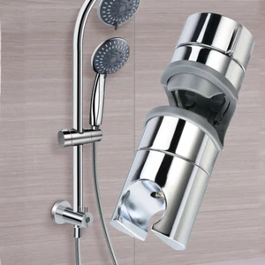 ABS Chrome Adjustable 19~25mm Shower Rail Head Slider Riser Holder Bracket Slide - Picture 1 of 7