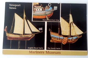 POSTCARD Mariners Museum Newport News Yachts Ships Unused - Picture 1 of 4