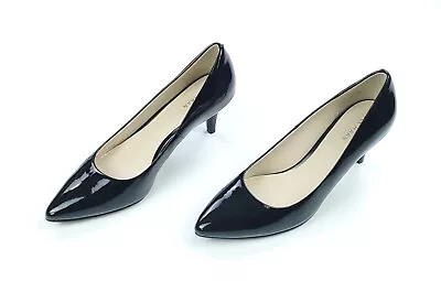 Cole Haan Women's Size 6 B Black Patent Leather Pumps Heels Point Toe EUC - Image 1 of 4