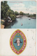 MAIDENHEAD FROM THE BRIDGE - Heraldic - by  W H Smith - 1917 used postcard