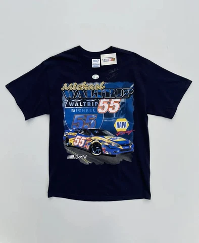 RARE Vintage Autographed NWT Michael Waltrip #55 Nascar Napa T-Shirt Men’s Large Cover