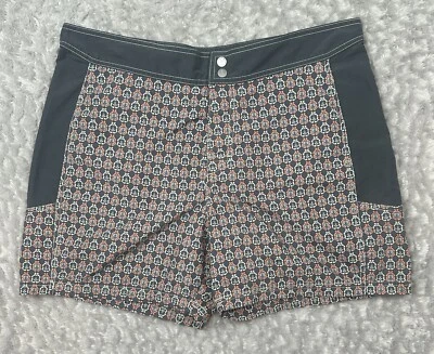 Pantalones Cortos Reyn Spooner Para Hombre 36 Gris Rosa Estampado Geométrico Bañador Hawaiano Foto 1 de 4