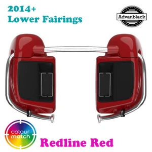 Redline Red Lower Vented Fairings fit Harley 14+ Touring Street Glide FLHX - Picture 1 of 5