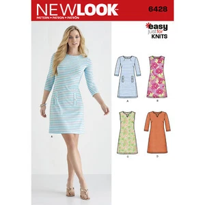 New Look Pattern 6428 Misses' Knit Dresses - Picture 1 of 6