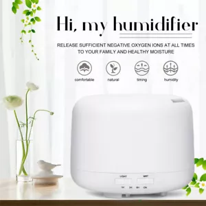 Essential Oil Diffuser - Humidifier Aromatherapy - 7 Color Lights - New - Picture 1 of 12