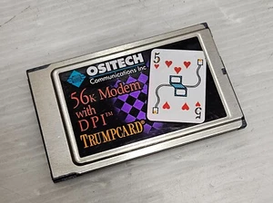OSITECH 56K Modem with DPI Trumpcard Five Of Hearts, PCMCIA, For Vintage Laptops - Imagen 1 de 2