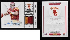2015 National Treasures College Materials Signatures Black /5 Matt Barkley Auto