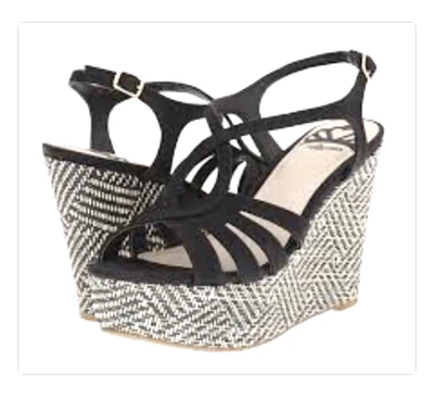 NUEVAS SANDALIAS MUJER FERGALICIOUS ROXINE PLATAFORMA TIRAS TACÓN CUÑA TALLA 8 Foto 1 de 4