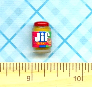 Puppenhaus Miniaturgröße Erdnussbutterdose # J - Bild 1 von 2