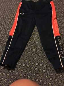 NWT BOYS UNDER ARMOUR FLEECE TRAINING SWEATPANTS TEAL/ORANGE 5 - Picture 1 of 1