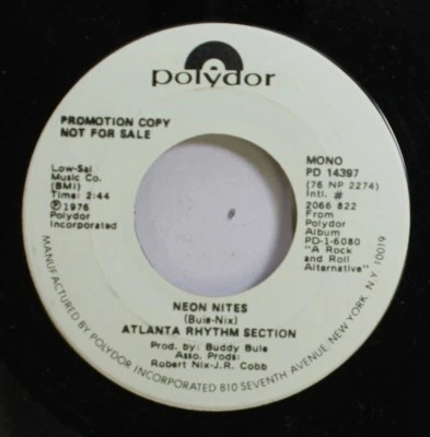 Rock Promo Nm! 45 Atlanta Rhythm Section - Neon Nites / On Polydor - Image 1 of 2