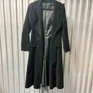Abrigo De Terciopelo Para Mujer De Colección M Negro Doble Pecho P.B.D. International Hong Kon - Imagen 1 de 8