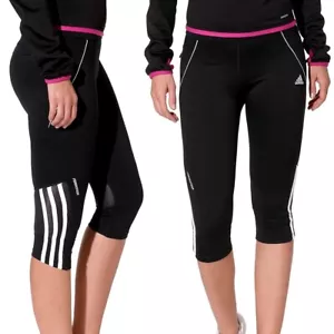 Adidas 3/4 Tight Damen Laufhose Leggings Sport Hose Running Fitness schwarz/weiß - Bild 1 von 9