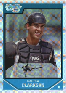 2007 (PIRATES) Bowman Chrome Prospects X-Fractors #BC8 Matthew Clarkson /275