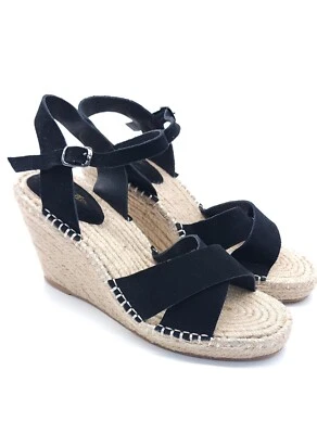 Sandalia de cuña Seychelles Claim to Fame alpargata de gamuza negra talla 10  Foto 1 de 4