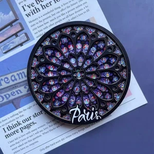 Imán de nevera Notre Dame De Paris recuerdo regalo vidrio ventana imán - Imagen 1 de 6