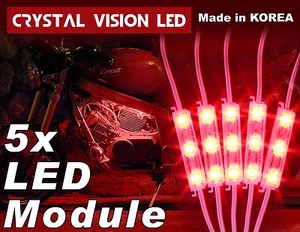 Crystal Vision LED for Motorcycle Light Strips Kit Engine-Bay Bright Red DC12V - Bild 1 von 9