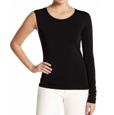 Top Pullover Helmut Lang Para Mujer Un Hombro Bondage Nuevo con Etiquetas $240 Negro Elástico Foto 1 de 3