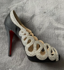 Christian Louboutin Strass Black 120 - Picture 1 of 5