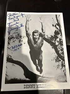 Foto 8x10 firmada por el actor Denny Miller Tarzán 1959 foto única - Imagen 1 de 3