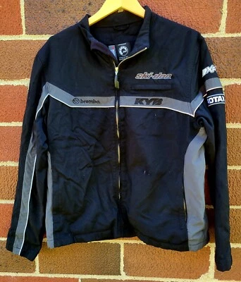 Chaqueta de nieve Ski-doo para hombre mediana negra Bombardier SnoGear con cremallera Foto 1 de 4