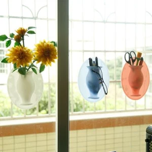 Self-Adhesive Flower Pot Flowers Container Flower Vases Home Decoration - Picture 1 of 12