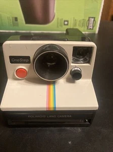 Vintage One Step Polaroid Instant Land Camera- Rainbow Strips- w/Strap - Picture 1 of 8