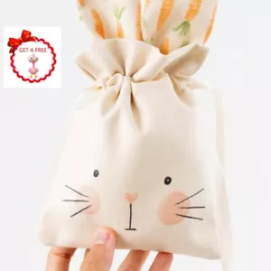 Easter Bunny Cloth Bags Bunny Bags For Birthday Decoration For Easter Candy Bags - Picture 1 of 9