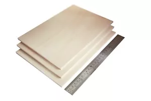 Laser Ply Italian Poplar AB Clear Coated 810x608x6mm lot of 12 FREE POSTAGE - Picture 1 of 11