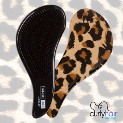 CALA Tangle-Free Best Curly Hair Brush Cheetah | Leopardo - Imagem 1 de 4