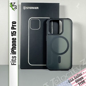 Case for iPhone 15 Pro - Frosted Black | Magnetic | Sleek, Slim & Strong - Picture 1 of 18