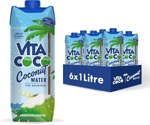 Vita Coco Original Coconut Water Multipack 1L x 6, Packed With Electrolytes - Picture 1 of 6