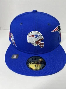 New England Patriots New Era Just Don Retro Logo 59Fifty 5950 7 1/4 Gorra Gorra NUEVA - Imagen 1 de 7