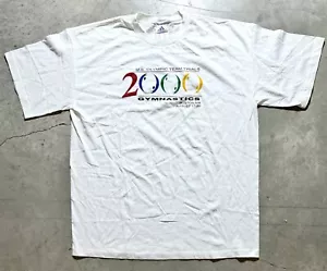Men's Vintage adidas Y2K 2000 Olympic Trials Gymnastics T-Shirt sz XL - Picture 1 of 8