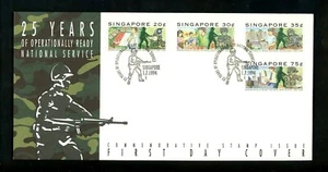 Postal History Singapore FDC #691-694 Military soldiers flag 1994 - Picture 1 of 4