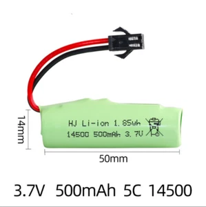 Batería 3.7V 500mAh 14500 Lipo XH2.54/JST/SM Enchufe para Voor DE35 DE38 RC Escalada - Imagen 1 de 11