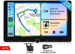 CAM+Double 2Din Android 14 10.1" IPS Car Stereo Radio CarPlay GPS Navigation DSP - Picture 1 of 22