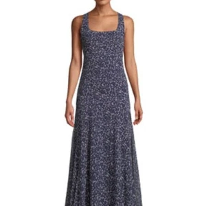 Betsy & Adam Square Neck Metallic Sparkle Maxi Dress Navy 10 NWT Coctail Event - Picture 1 of 9