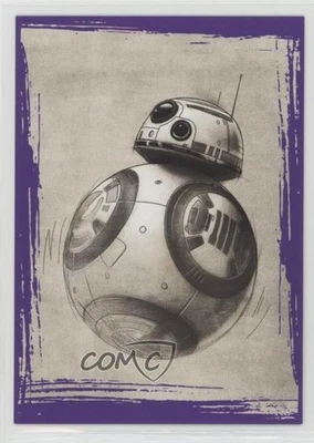 2017 Topps Star Wars: The Last Jedi Illustrated Purple 284/299 BB-8 #SWI-5 2k3 - Imagem 1 de 3