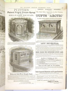ORIGINAL 1869 BOUND VOLUME AMERICAN DRUGGIST CIRCULAR w/ SODA FOUNTAIN EQUIPMENT - Imagen 1 de 1