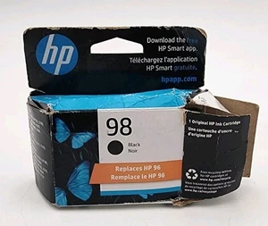 Cartucho de tinta negro genuino HP 98 C9364W OEM sellado caja dañada - Imagen 1 de 6