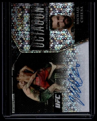 Michael Chiesa 2021 Select UFC Octagon Action Signatures Disco Prizms Auto - Image 1 of 2