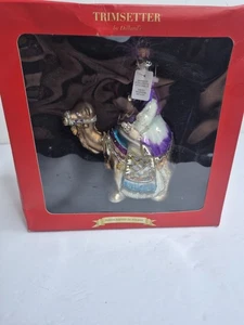 Ornamenti natalizi Trimsetter di Dillard’s Wiseman su vetro soffiato cammello - Polonia - Foto 1 di 8