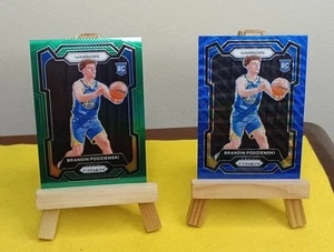Brandin Podziemski 2023-24 Rookie Blue Wave Prizm & Green Prizm #147 RC GSW - Picture 1 of 7