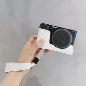 PU Leather Camera Bag Case Cover Base Wrist Belt For Sony ZV-E10L ZVE10 ZV-E10 - Picture 1 of 26