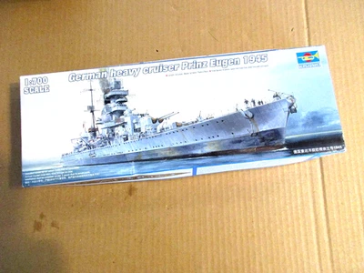 Trumpeter 1/700 WWII German Heavy Cruiser PRINZ EUGEN 1945 Model Ship Kit - Image 1 of 4