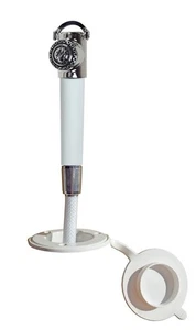 Osculati Messing Borddusche, verchromt - 84mm 4m PVC Schlauch vertikaler Einbau - Bild 1 von 1