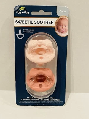 Chupeta Itzy Ritzy Sweetie chupeta pacote com 2 0m+ rosa nova - Imagem 1 de 2